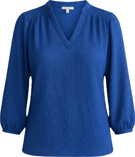 Women's Smocked Shoulder Top