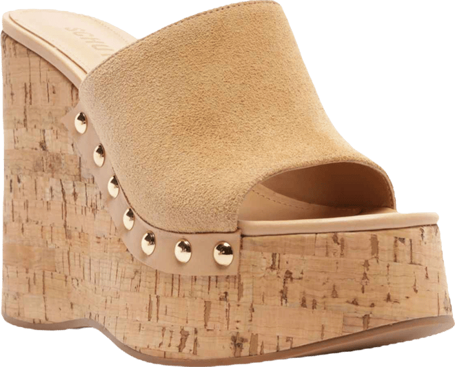 Women's Dalle Studs Slip-On Wedge Sandals