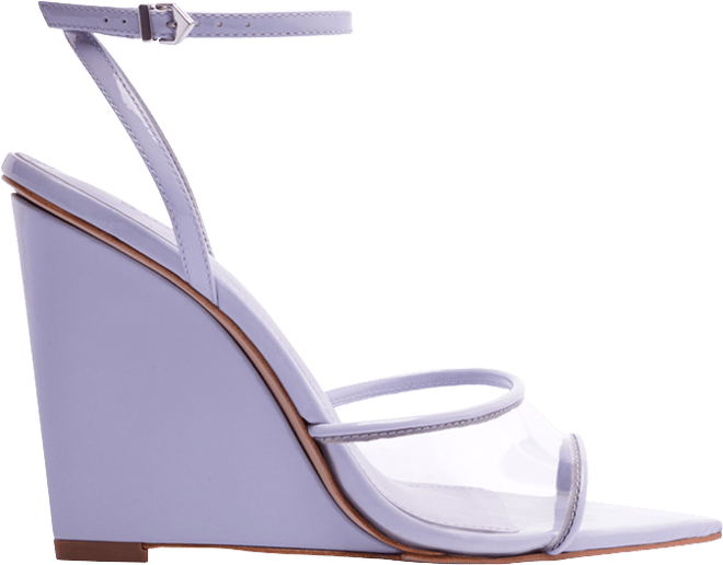 Women's Elodie Vinyl Pointed Toe Wedge Sandals