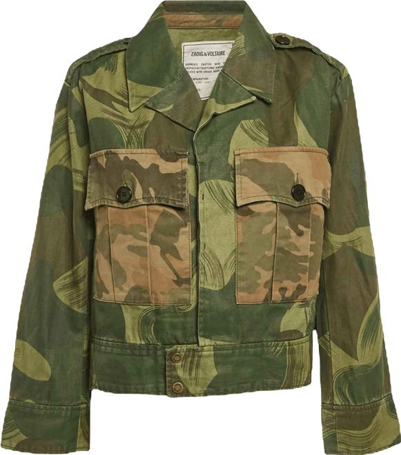 Women's Military Camouflage Cotton Blend Kaleno Jacket