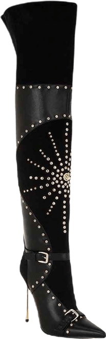 Women's Medira Pointed Toe Embellished Stiletto Boots