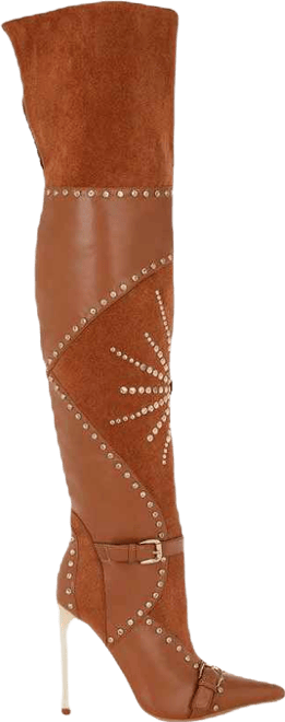 Women's Medira Pointed Toe Embellished Stiletto Boots