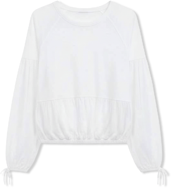 Women's Shirred Elastic Hem Tee