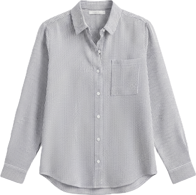 Petite Collared Neck Long-Sleeve Shirt, Macy's Exclusive
