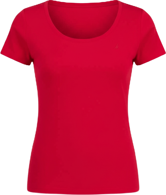 Women's Cotton Short-Sleeve Scoop-Neck Tee