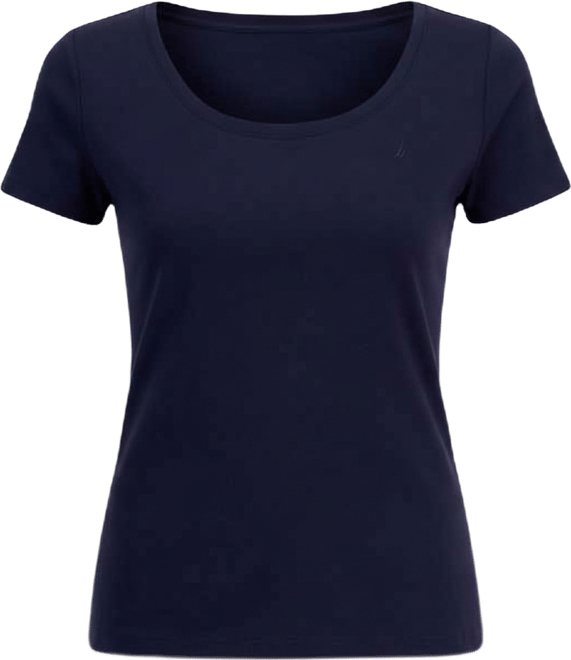 Jeans Women's Cotton Short-Sleeve Scoop-Neck Tee