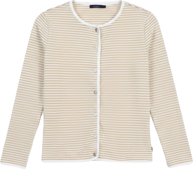 Jeans Women's Long-Sleeve Striped Cardigan Top