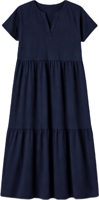 Women's Cotton Tiered Midi Dress
