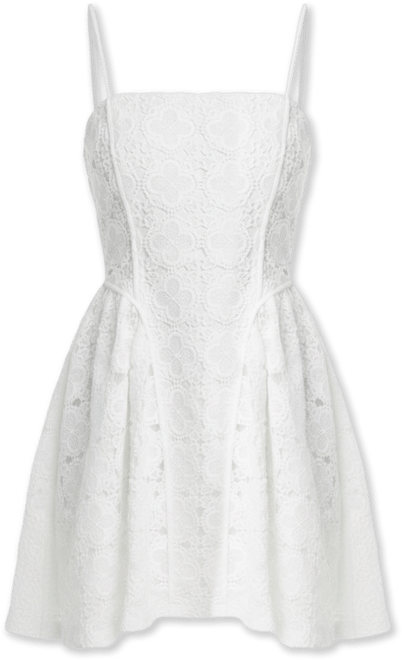 AQUA Clover Lace Shaped Mini Dress - Exclusive | Bloomingdale's Women