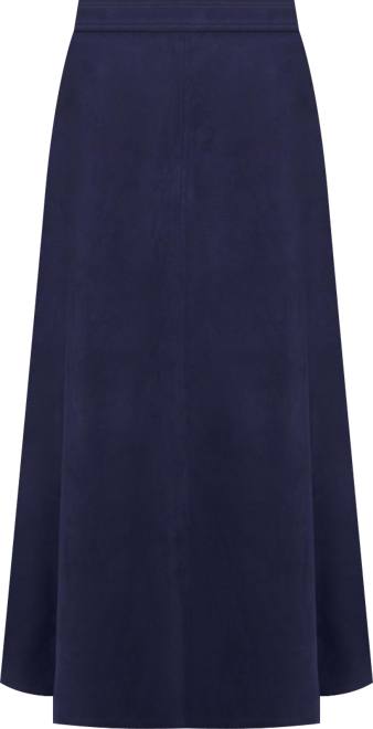 Women's Faux-Suede A-Line Maxi Skirt