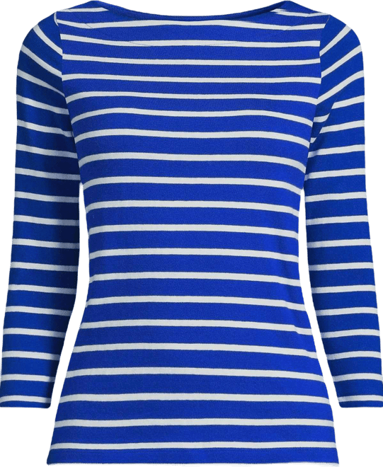 Women's Plus Size Mariner Jersey Boatneck Top