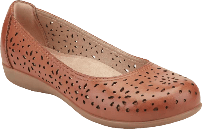 Women's Bentlee Cutout Leather Slip-On Ballet Flats