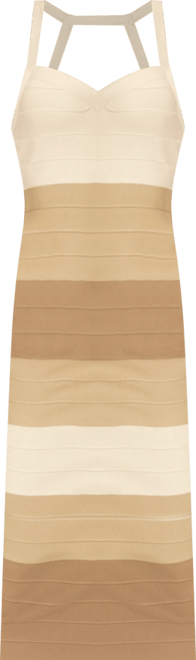 Women's Colorblock Bandage Midi Dress