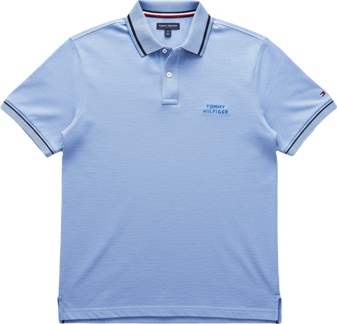 Men's Regular-Fit Two-Tone Oxford Polo Shirt