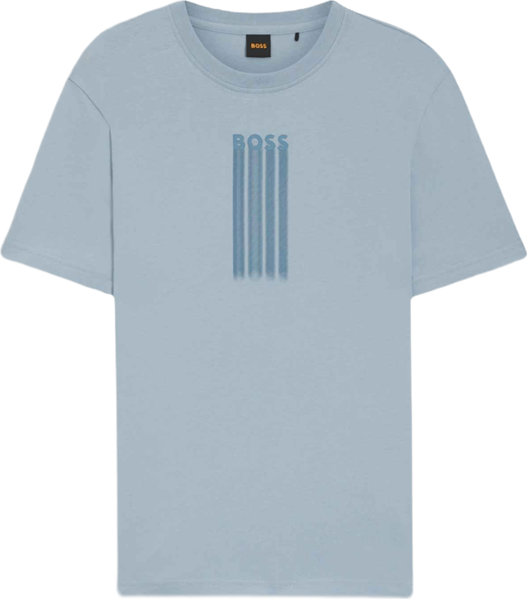 Boss by  Men's Cotton-Jersey Logo Artwork T-Shirt