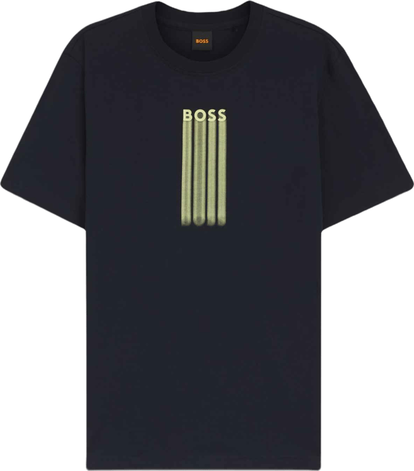 Boss by  Men's Cotton-Jersey Logo Artwork T-Shirt