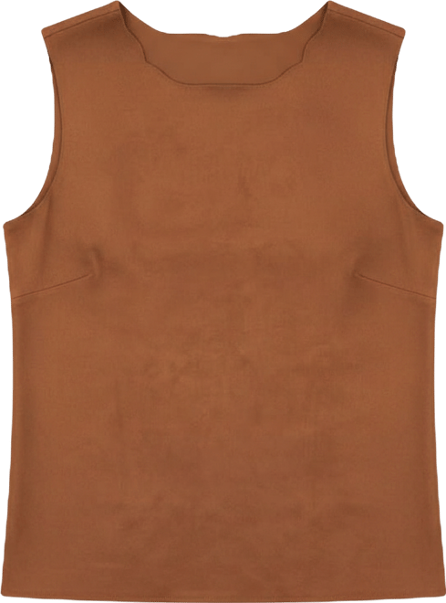 Women's Faux-Suede Sleeveless Top