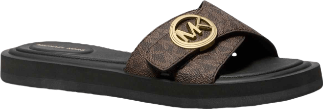 Women's Open Toe Mk Pool Slides Sandals