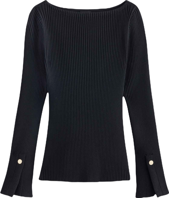 Women's Long Sleeve Boat Neck Rib-Knit Sweater, Macy's Exclusive