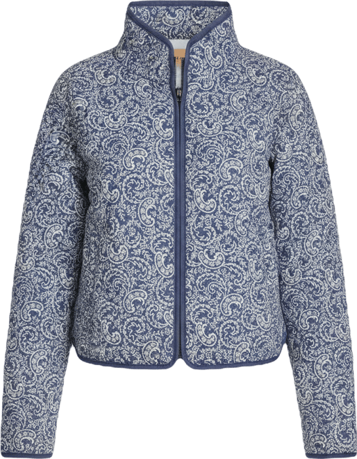 Women's Quilted Short Liner Zipper Jacket