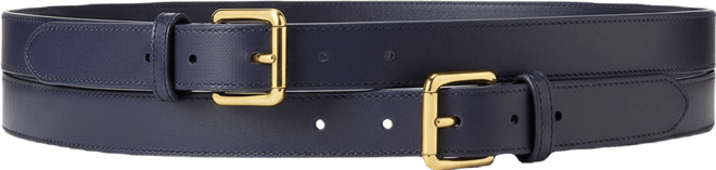 Double-Buckle Stacked Wide Belt