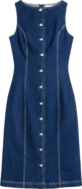 Women's Sleeveless Button Detail Dress