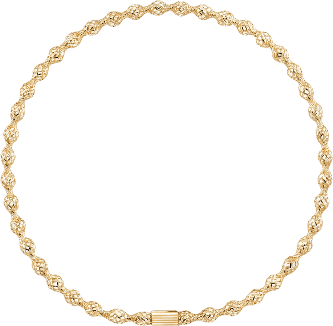 Flexible Open Work Stretch Round Bracelet in 10k Yellow Gold