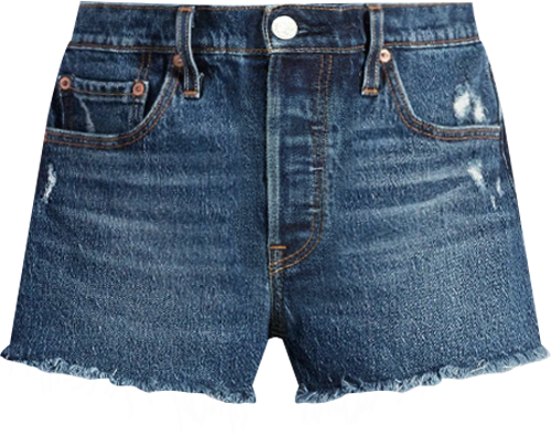 Women's 501 Button Fly Cotton High-Rise Denim Shorts