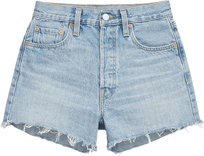 Women's 501 Button Fly Cotton High-Rise Denim Shorts