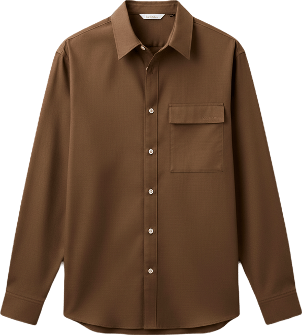 Men's Travel Twill Regular-Fit Shirt