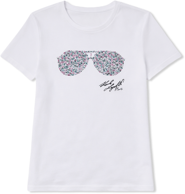 Women's Crewneck Multi Jeweled Sunglass T-Shirt