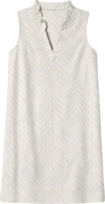 two palms ruffle linen shift dress Two Palms Perfectly Paradise Linen Shift Dress
