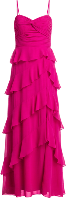 AQUA Chiffon Tiered Ruffled Dress - Exclusive | Bloomingdale's Women