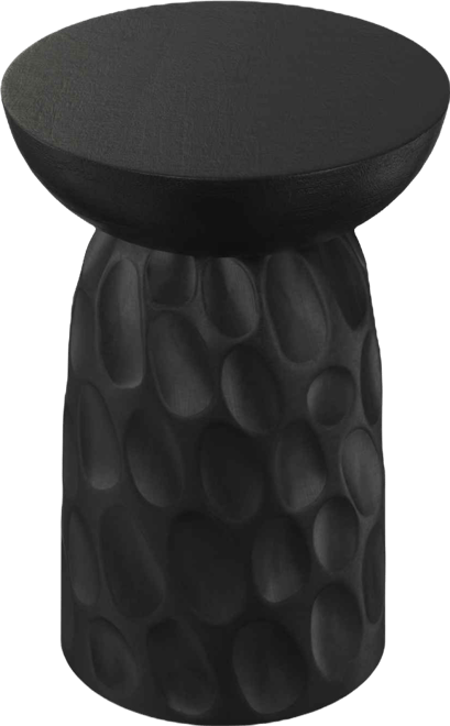 Boyd 13" Mango Wood Solid V-Chisel Accent Table