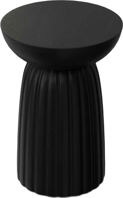 Boyd 13" Mango Wood Solid Stripe Accent Table