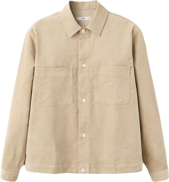 Men's Pockets Corduroy Overshirt
