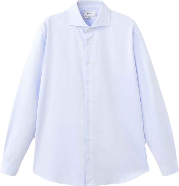 Men's Slim-Fit Twill Fabric Dress Shirt