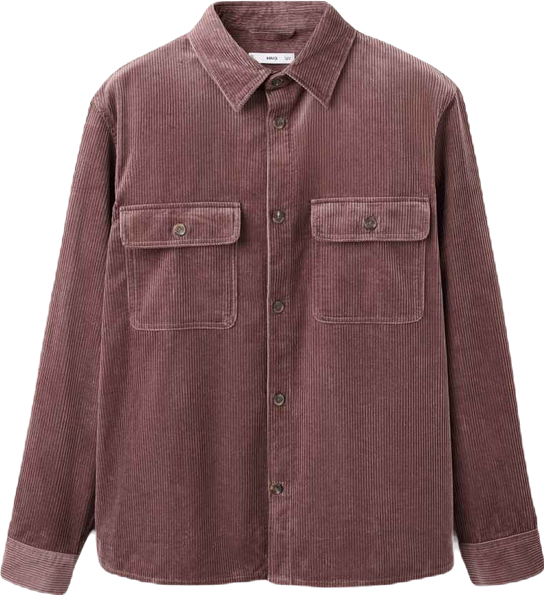 Men's Pockets Corduroy Overshirt