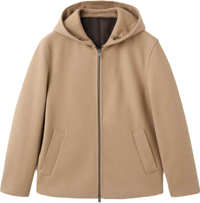 Men's Hood Wool Jacket