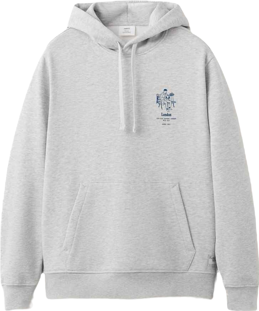 Men's Text Cotton Hooded Sweatshirt