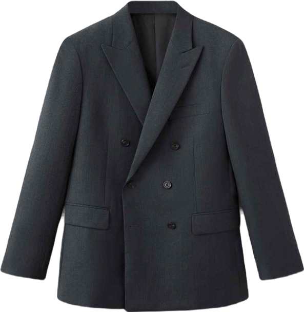 Men's Turin Wool Double-Breasted Suit Jacket