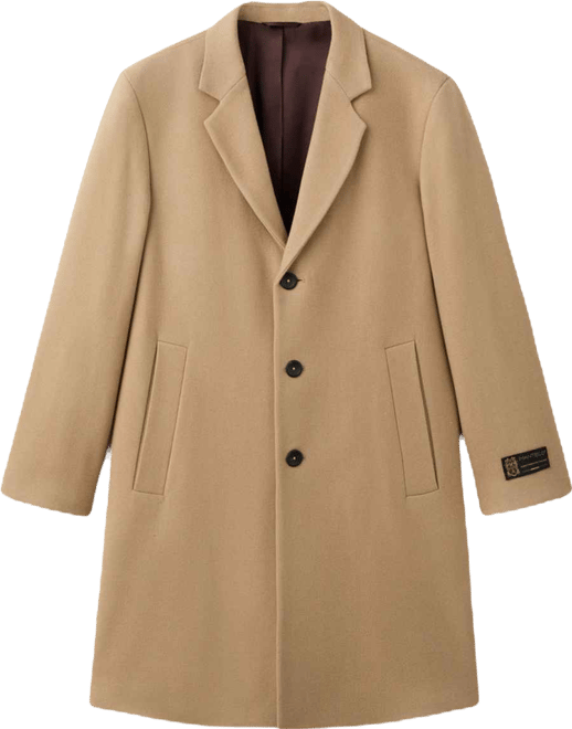 Men's Lapel Manteco Wool Coat