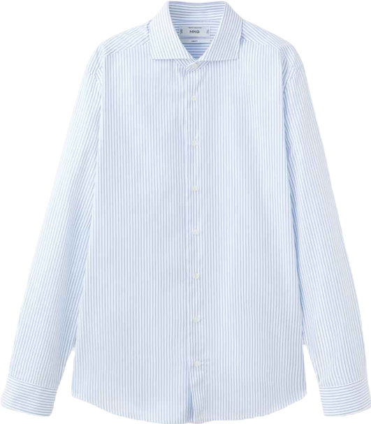 Men's Slim Fit Cotton Striped Dress Shirt