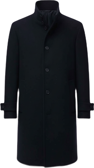 Men's Wool Funnel Neck Coat