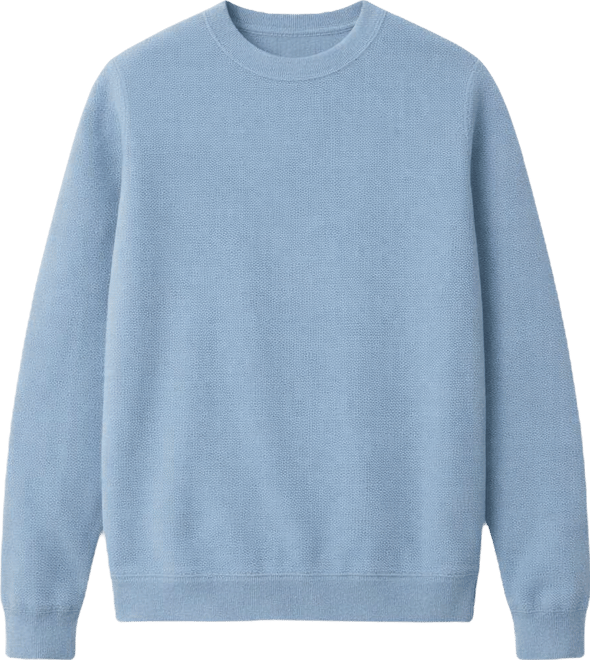 Men's Microstructured Cotton Knitted Sweater