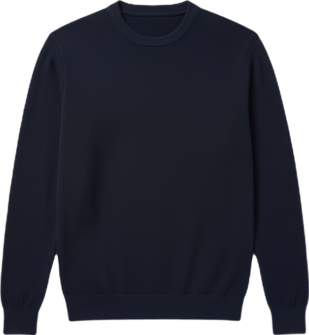 Men's Microstructured Cotton Knitted Sweater