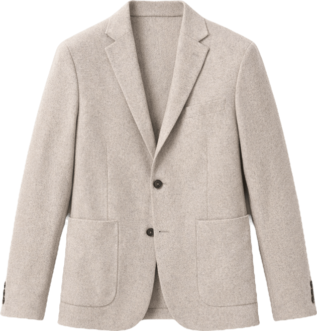 Men's Slim Fit Flecked Wool Blazer