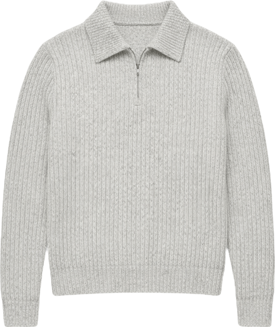 Men's Wool-Blend Zipper Sweater