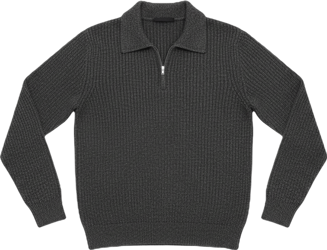 Men's Wool-Blend Zipper Sweater