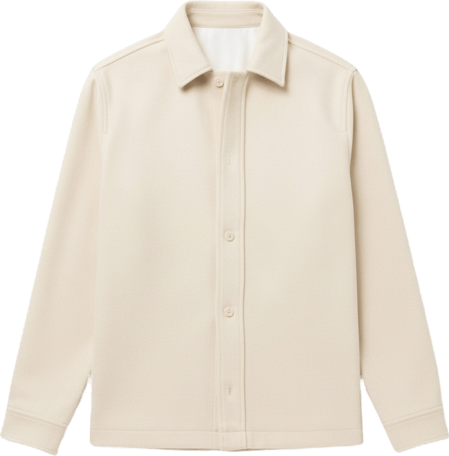 Men's Buttons Wool Overshirt